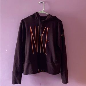 Nike Purple Cropped Hoodie